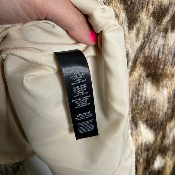 Chico's Travelers Fringe Sweater Vest Fuzzy Western Boho Festival 0 Small - Picture 6 of 6